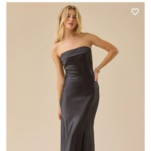 Altar'd State Sleek Black Strapless Dress